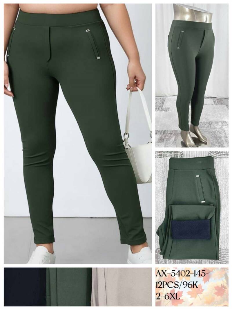 Leginsy damskie Roz 2XL-6XL,1 kolor Paczka 12 szt